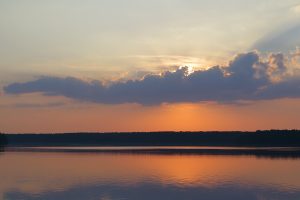 Abendrot am Stechlinsee