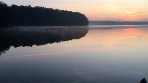 Abendröte über dem Stechlinsee